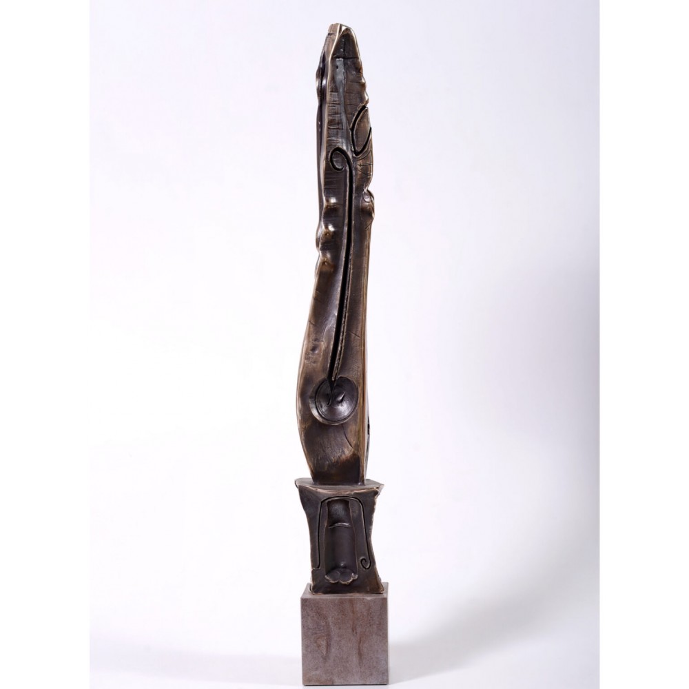 Stâlpnic V - sculptură în bronz, artist Liviu Bumbu